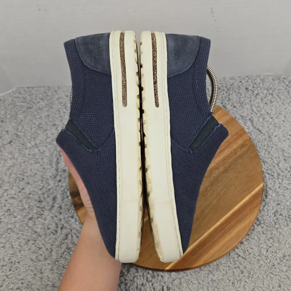 Birkenstock Womens 42 Oswego Midnight Blue Canvas Suede Slip On Daily Sneaker